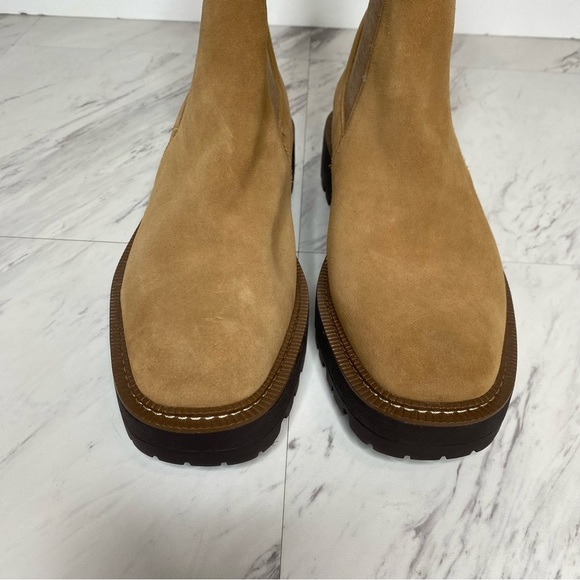 Sam Edelman Laguna Light Brown Suede Lug Sole Chelsea Boot 9 1/2 M - Picture 10 of 14